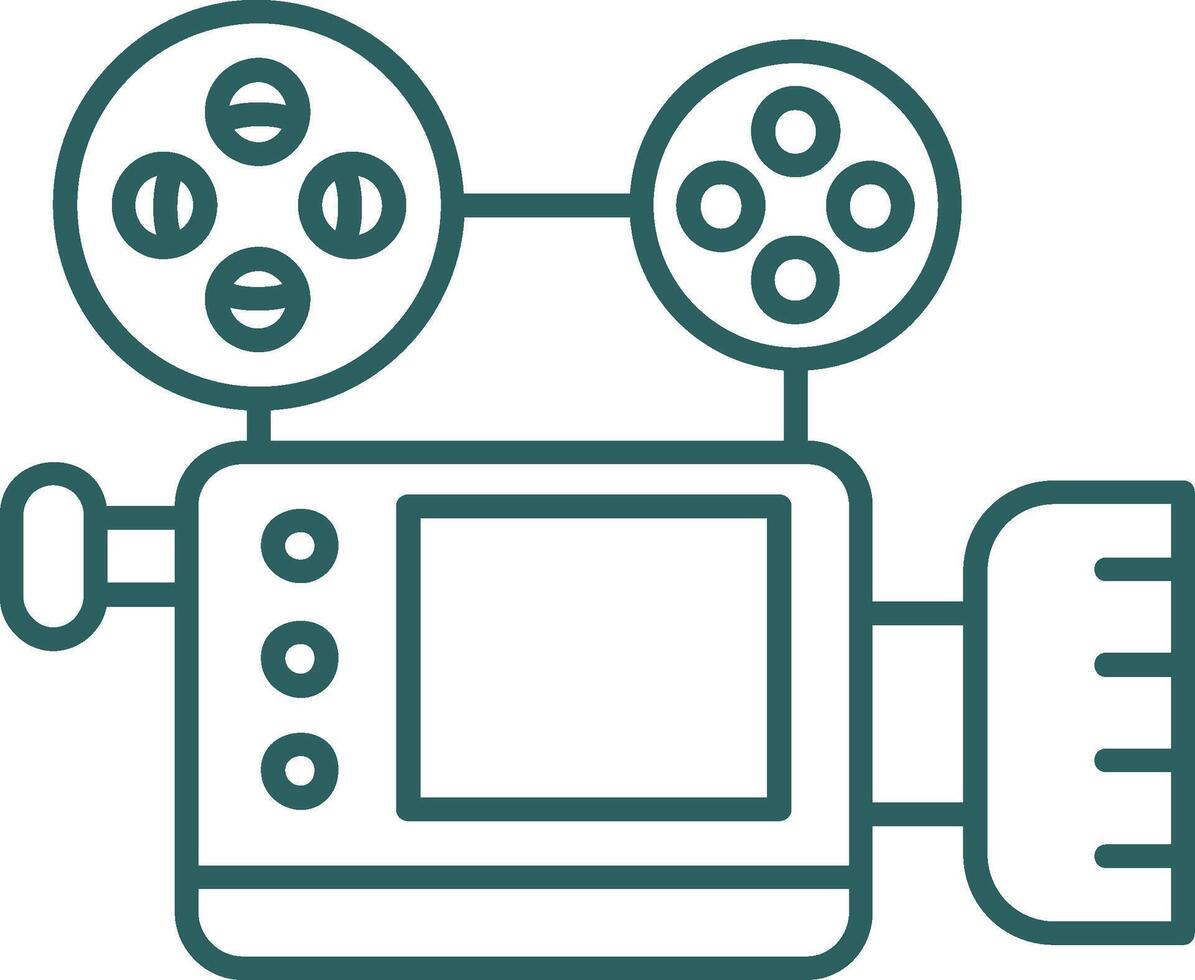 Video Kamera Linie Gradient Grün Symbol vektor