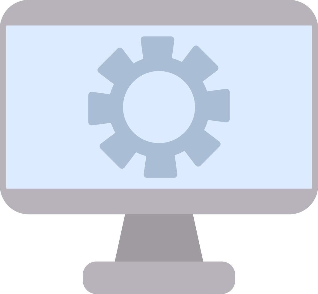 Monitor Bildschirm eben Licht Symbol vektor