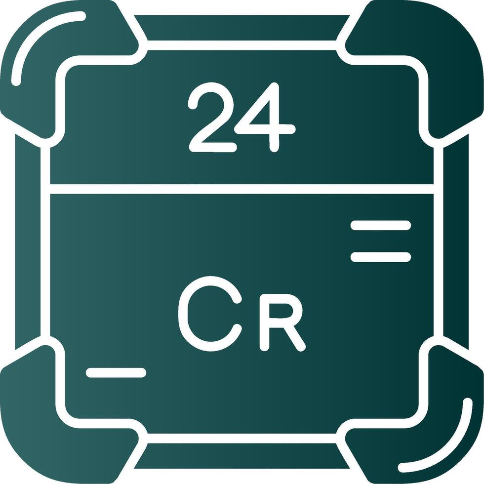 Chrom Glyphe Gradient Grün Symbol vektor