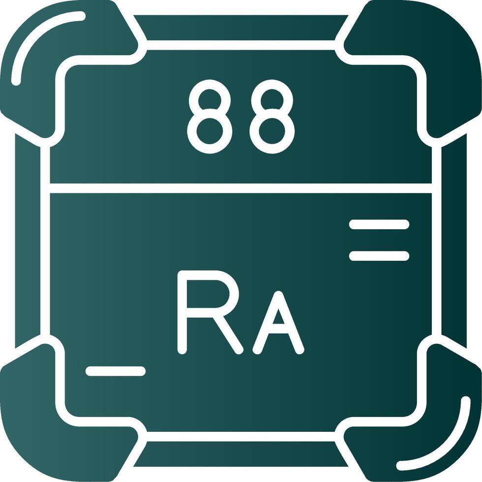 radium glyf lutning grön ikon vektor