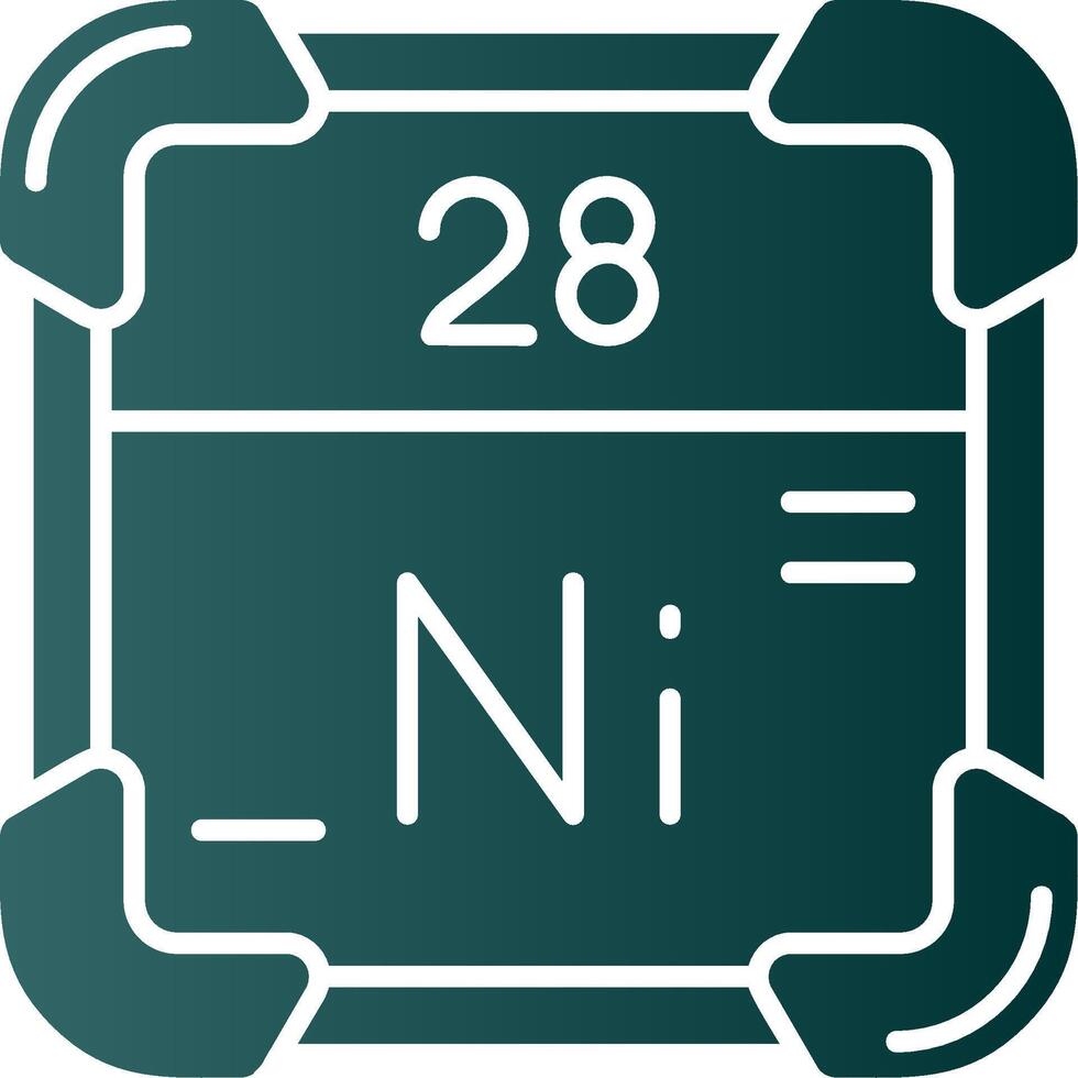 Nickel Glyphe Gradient Grün Symbol vektor