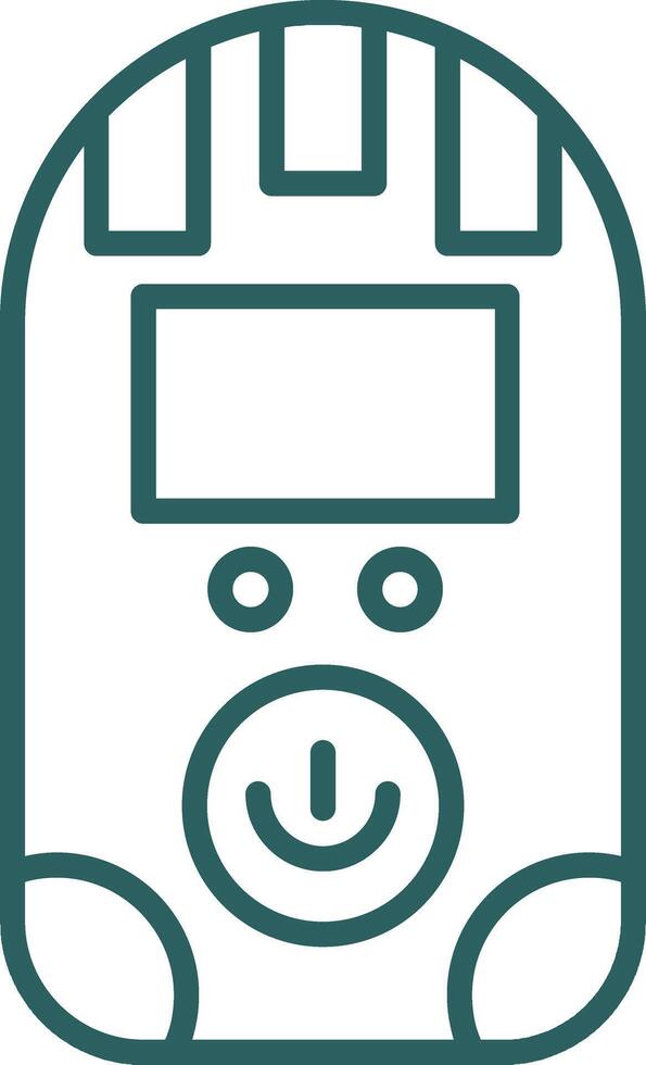 Dosimeter Linie Gradient Symbol vektor