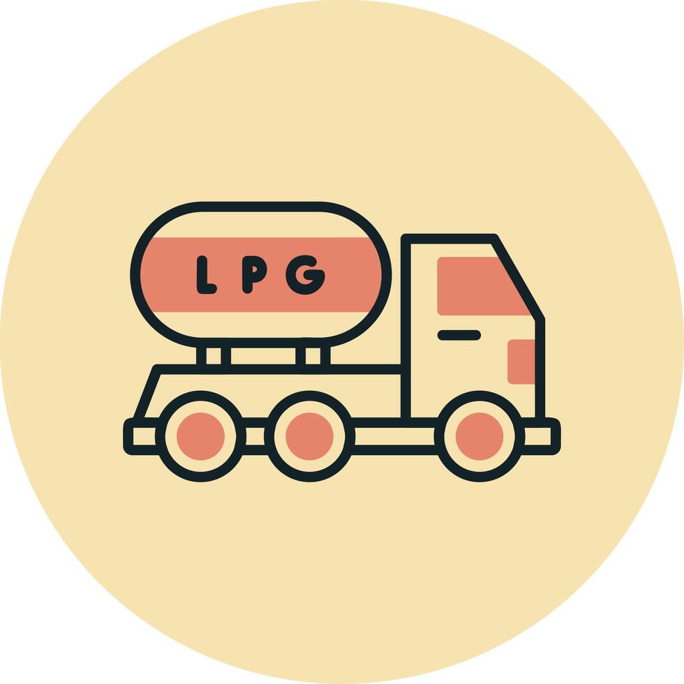 Gas LKW Vektor Symbol