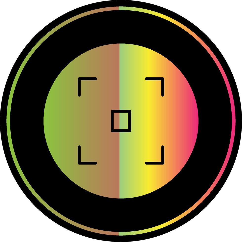 Fokus Glyphe fällig Farbe Symbol vektor
