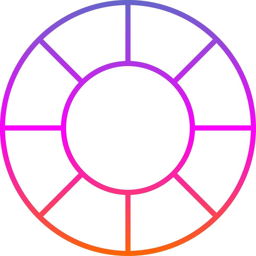 Färg hjul linje lutning ikon vektor