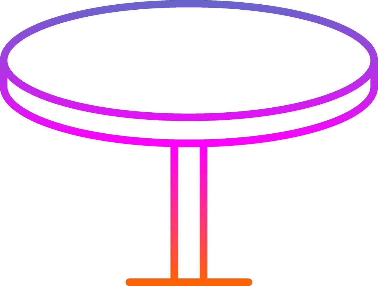 runden Tabelle Linie Gradient Symbol vektor