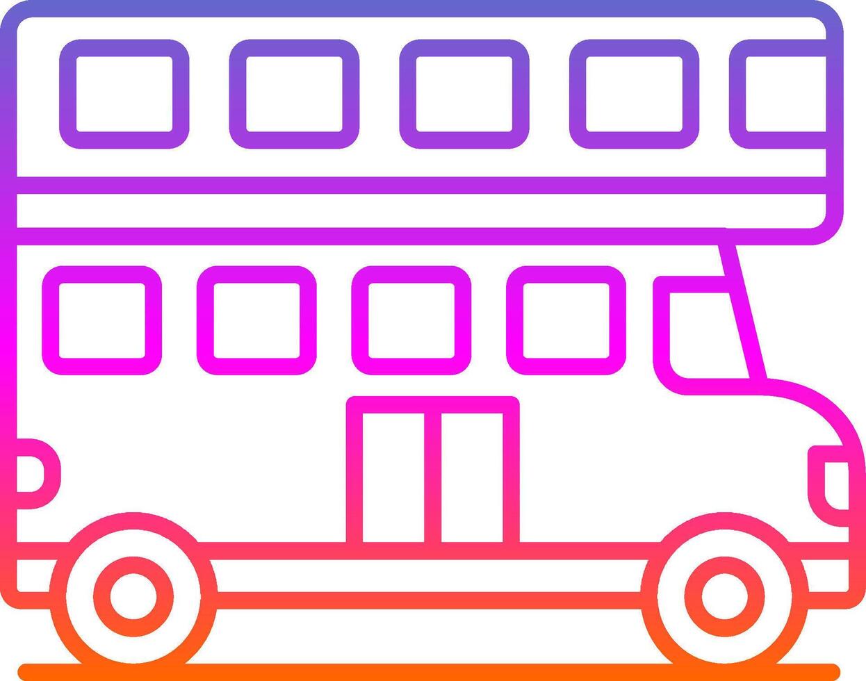 doppelt Bus Linie Gradient Symbol vektor