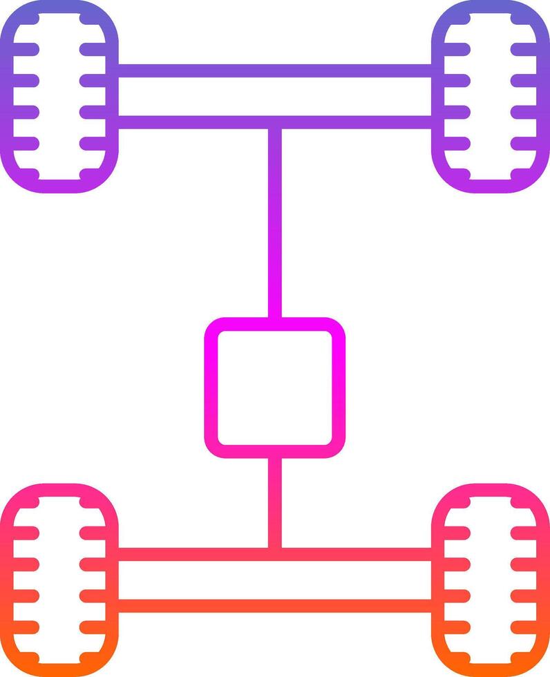 Achsbaum Linie Gradient Symbol vektor