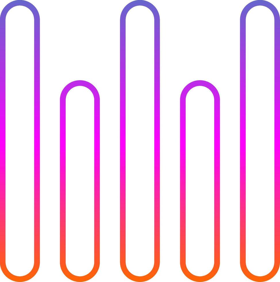 Vertikale ausrichten Unterseite Linie Gradient Symbol vektor