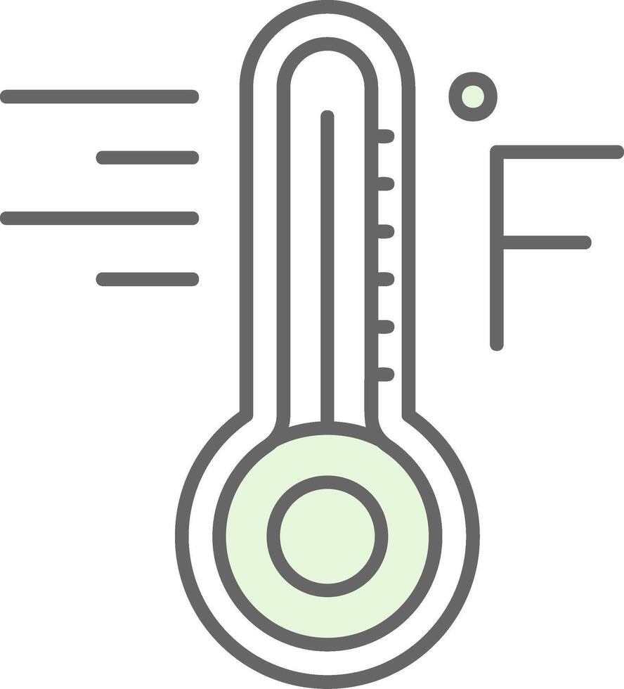 Fahrenheit grön ljus fylla ikon vektor