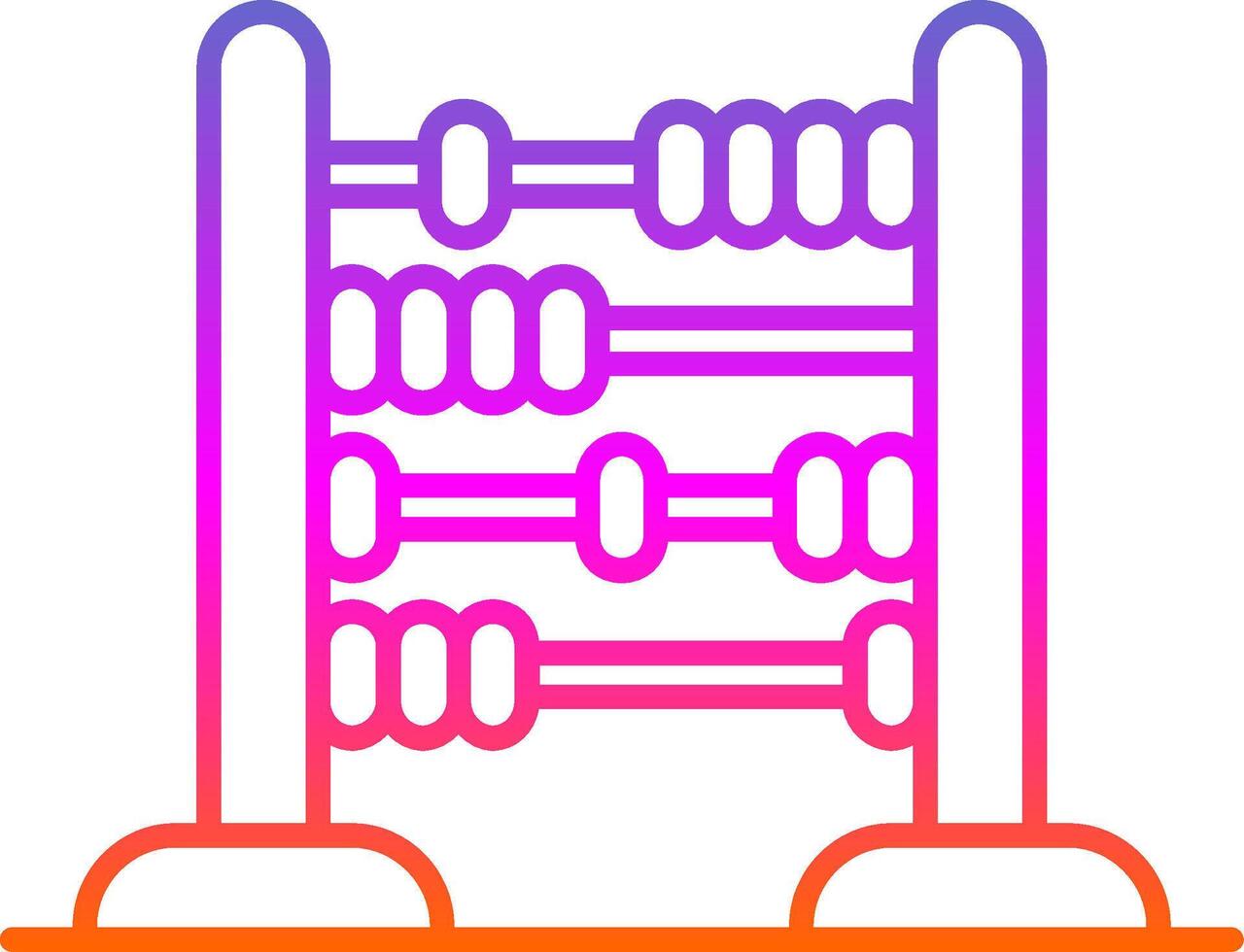 Symbol für Abakus-Linienverlauf vektor