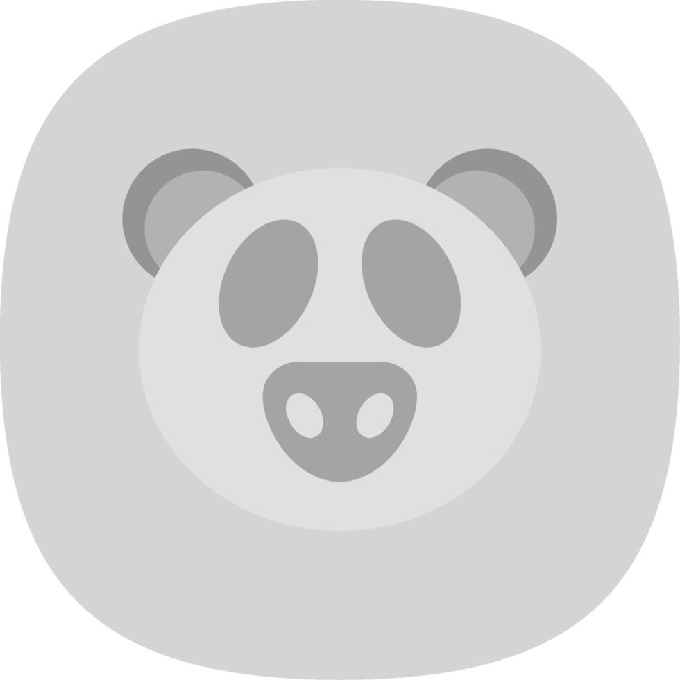 Panda eben Kurve Symbol vektor