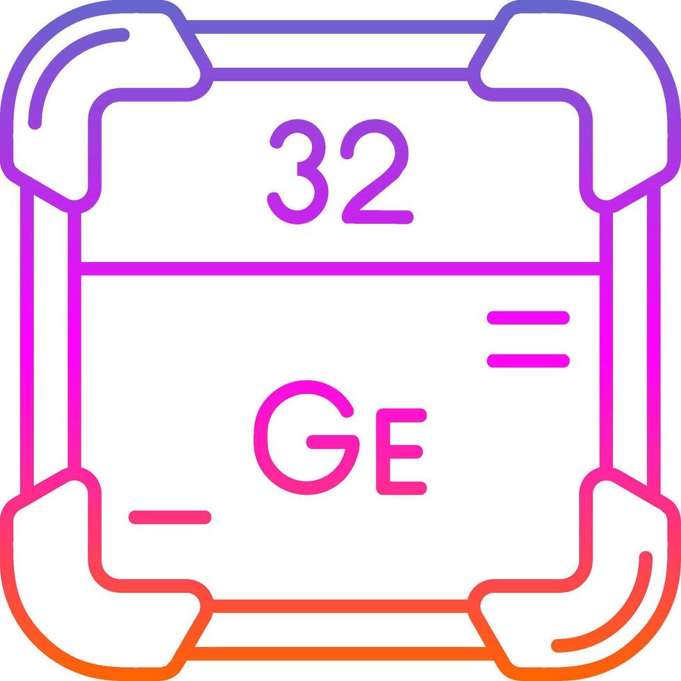 Germanium Linie Gradient Symbol vektor