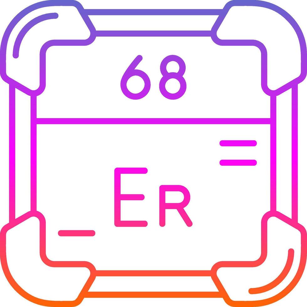 Erbium Linie Gradient Symbol vektor