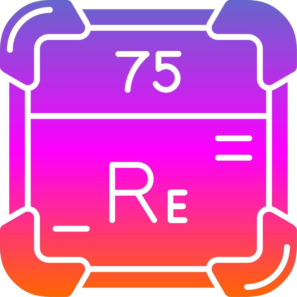 Rhenium Glyphe Gradient Symbol vektor