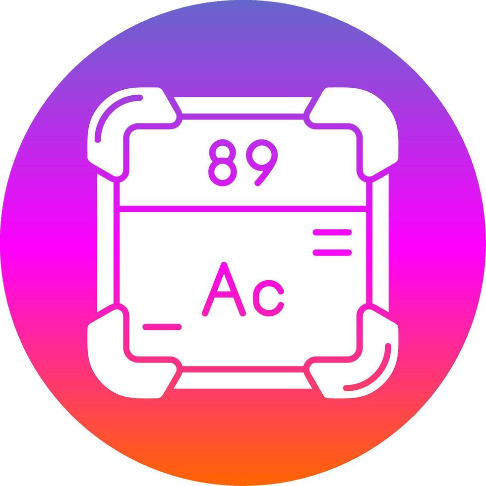 Aktinium Glyphe Gradient Kreis Symbol vektor