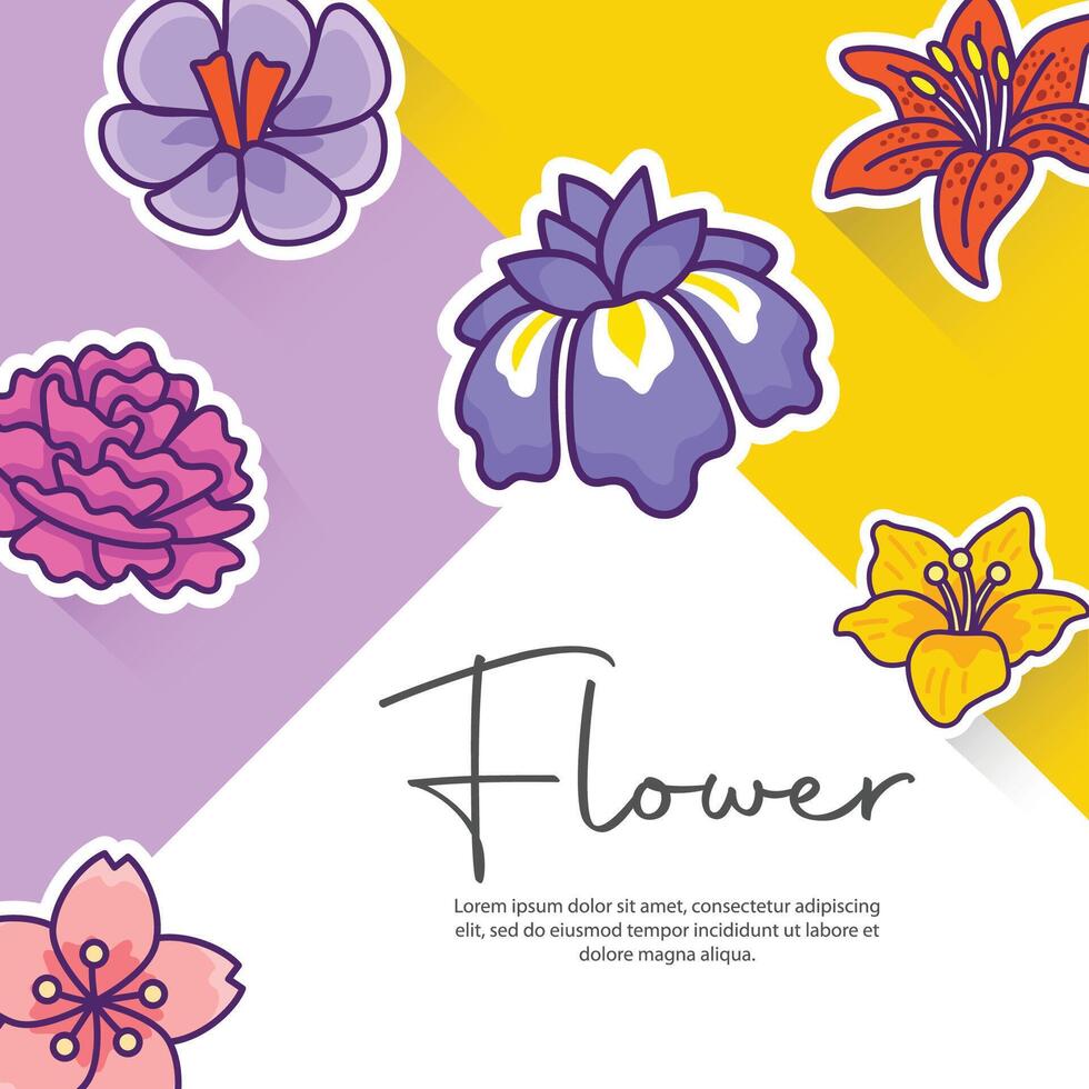 Hand gezeichnet Blumen- Hintergrund Design vektor