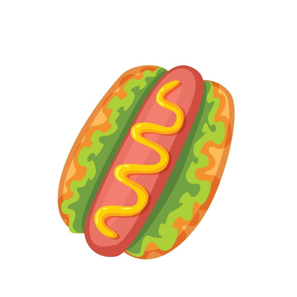 heiß Hund Burger Symbol Illustration. Vektor Design
