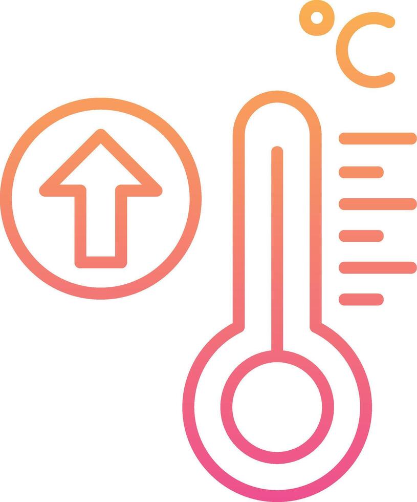 hög temperatur vektor ikon