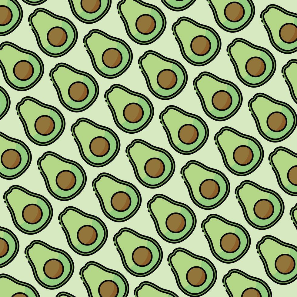 Avocado Muster Design oder Hintergrund vektor