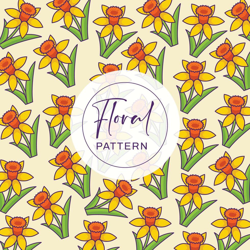 Design schön Blumen- Muster Hintergrund vektor