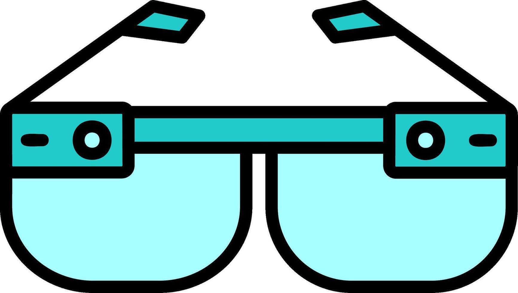 smart glasögon vektor ikon
