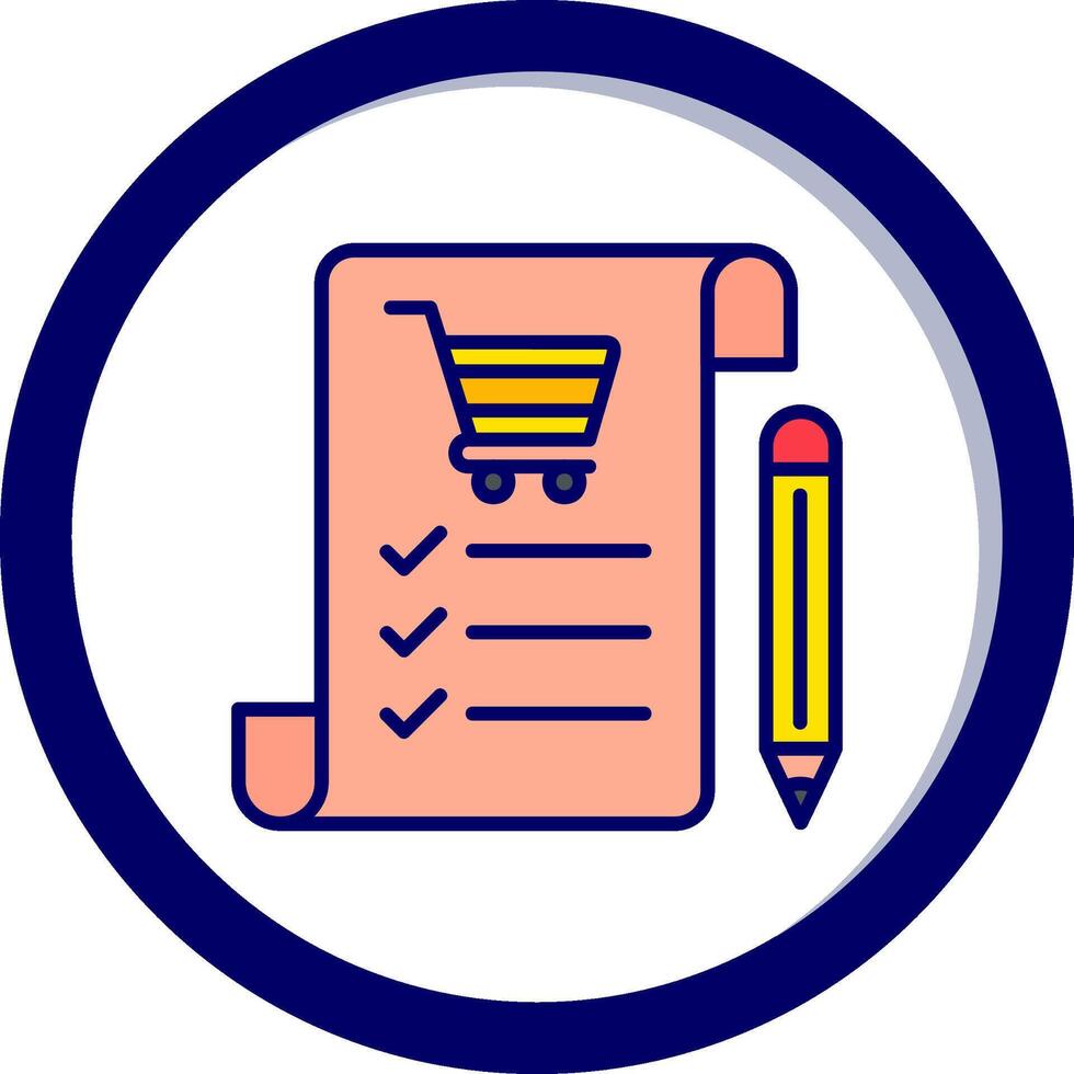 Vektorsymbol für Einkaufsliste vektor