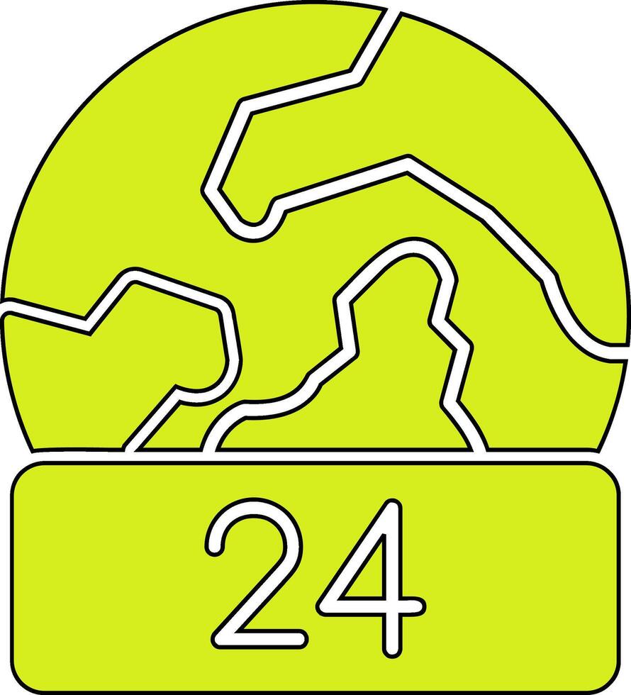 24-Stunden-Vektorsymbol vektor