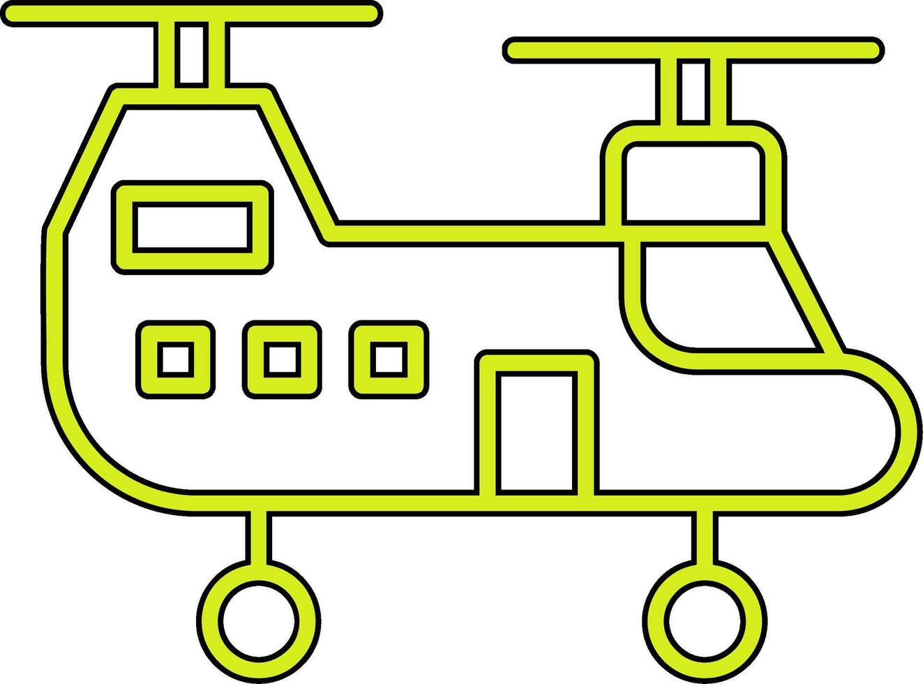 Vektorsymbol für Militärhubschrauber vektor