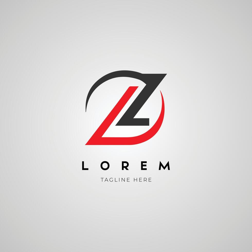 modern und minimalistisch eben Design z Brief Logo vektor