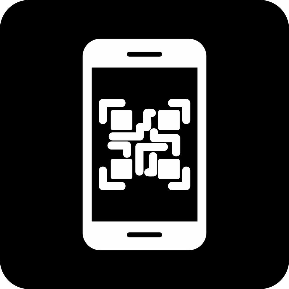 smartphone qr koda vektor ikon