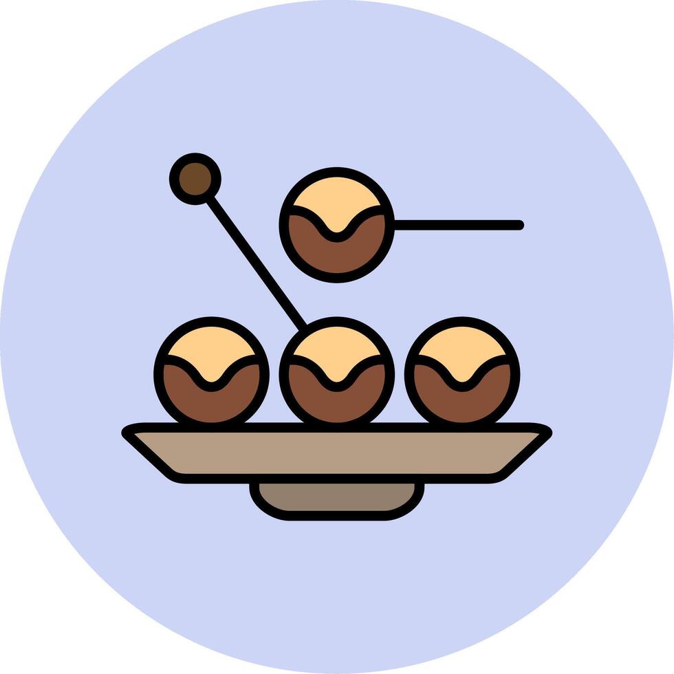 takoyaki vektor ikon
