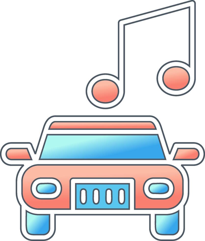 Auto Musik- Vektor Symbol
