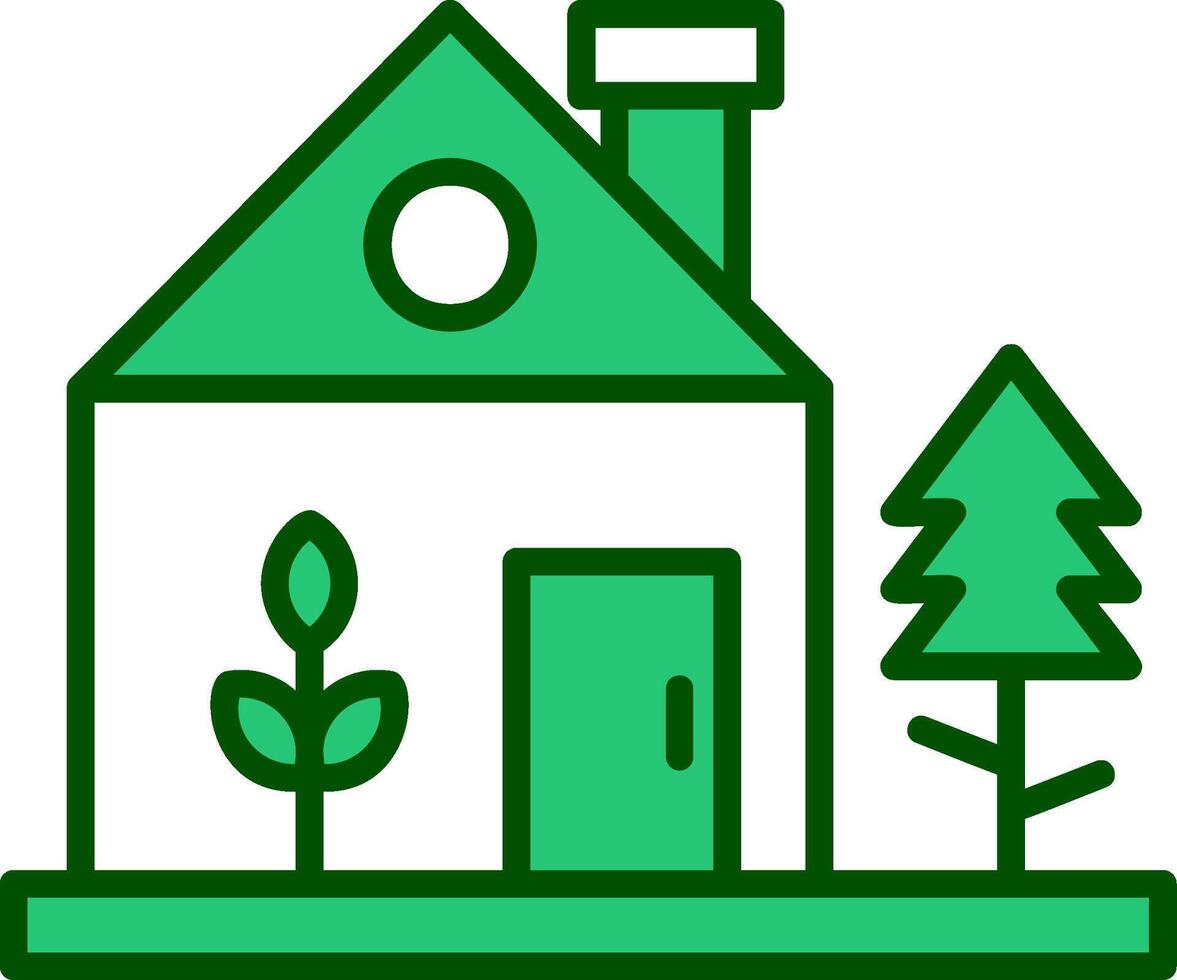 Grün Zuhause Vektor Symbol