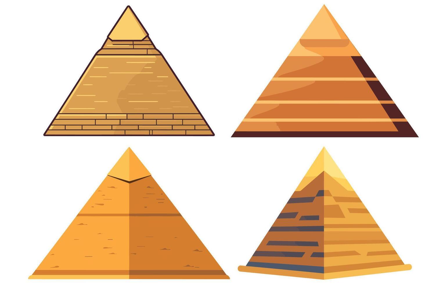 egyptisk pyramider landmärke, egyptisk pyramider vektor