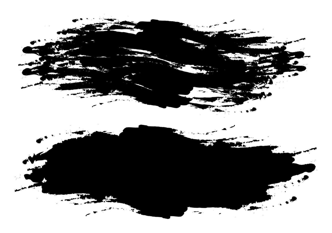 svart bläck fläckar på vit bakgrund vektor, svart bläck stänka ner på vit bakgrund, grunge borsta stroke vektor illustration, en svart och vit teckning av en måla stänka ner