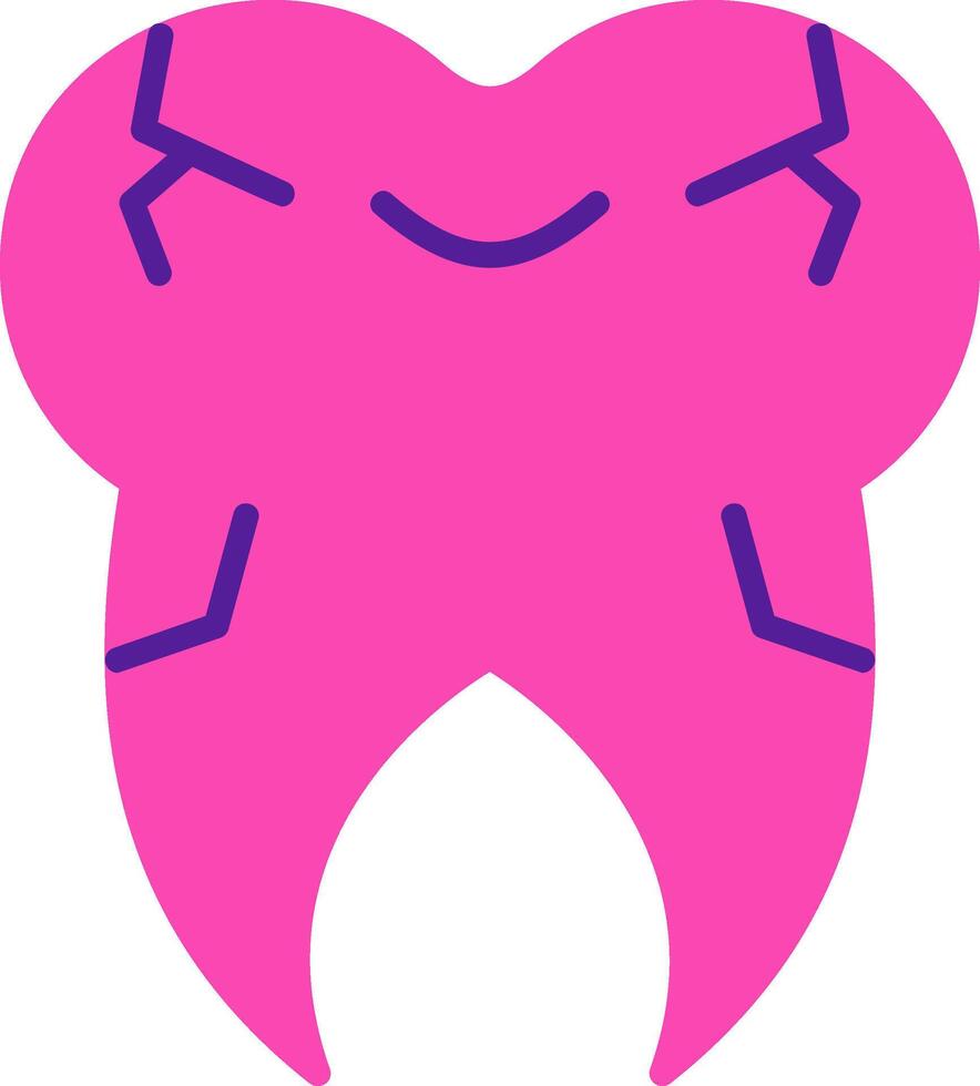 geknackt Zahn Vektor Symbol