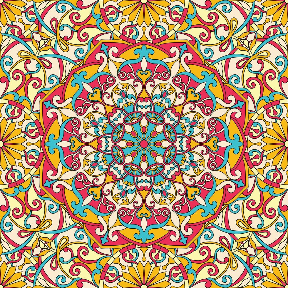 nahtlos Muster mit Mandala Vektor Illustration