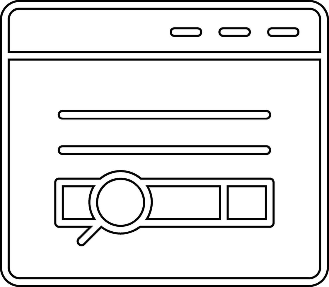Vektorsymbol zum Durchsuchen vektor