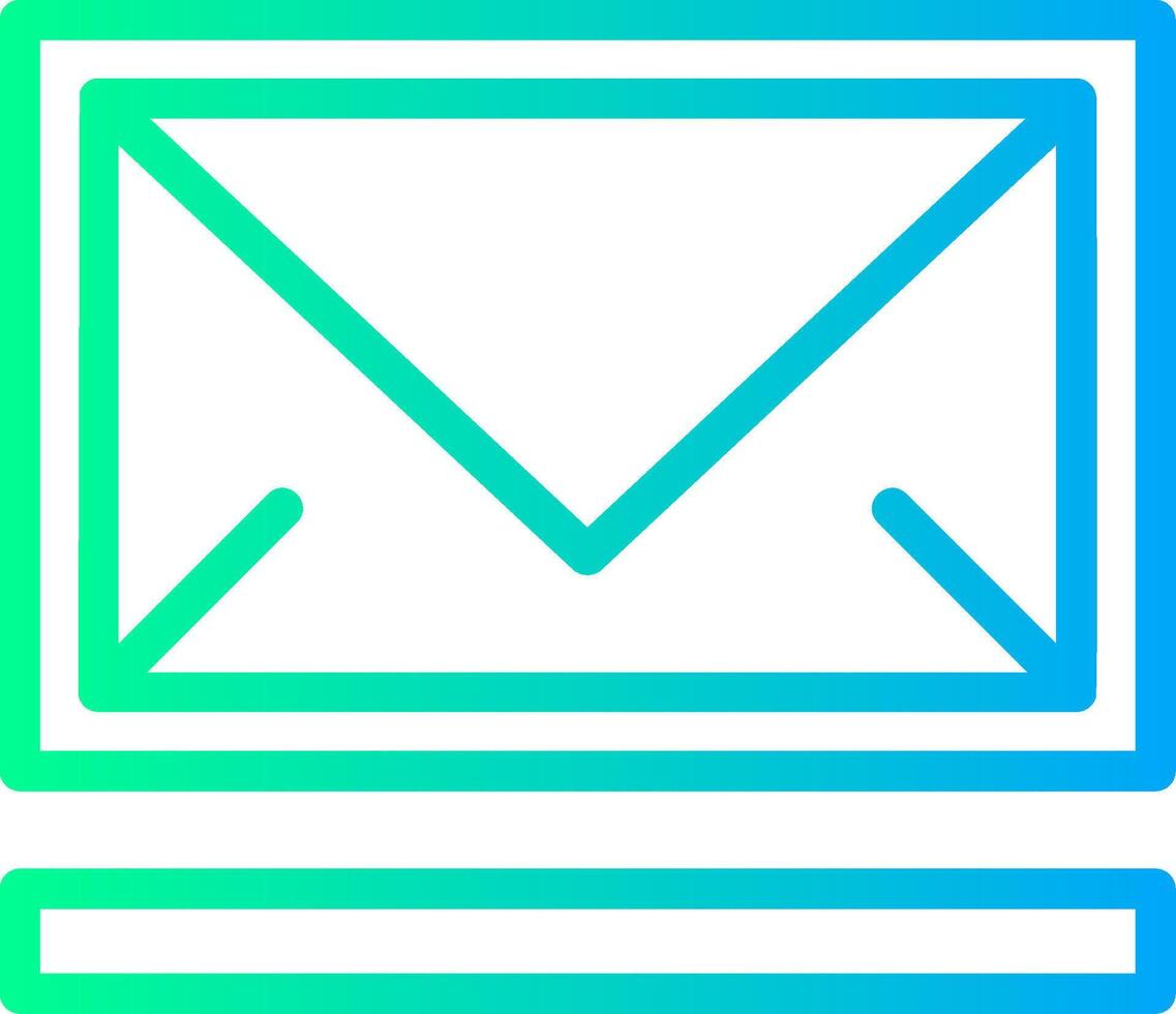 Mail linear Gradient Symbol vektor