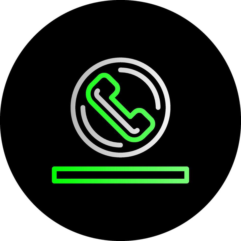 Telefon Dual Gradient Kreis Symbol vektor