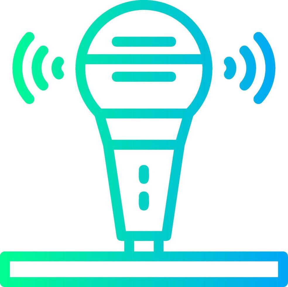 Mikrofon linear Gradient Symbol vektor