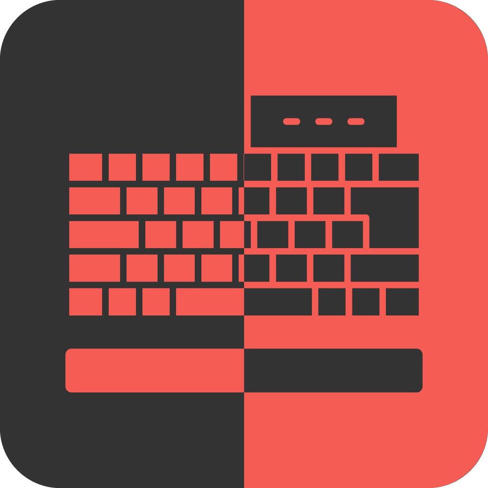 Tastatur rot invers Symbol vektor