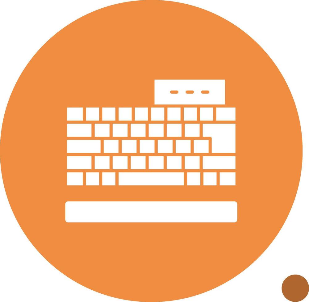 tangentbord glyf skugga ikon vektor