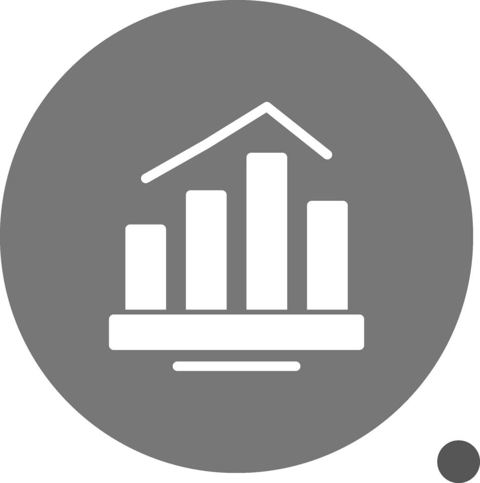 Bar Diagramm Glyphe Schatten Symbol vektor