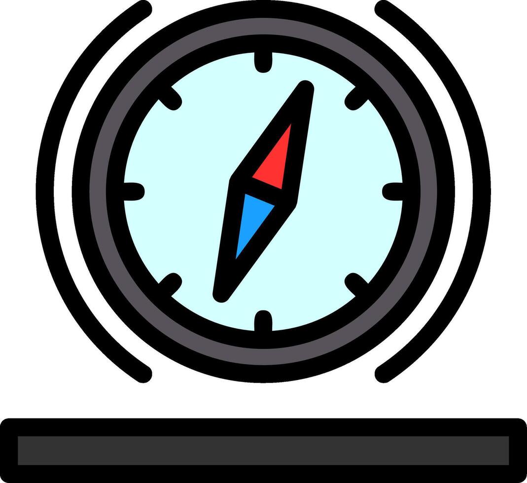 kompass linje fylld ikon vektor
