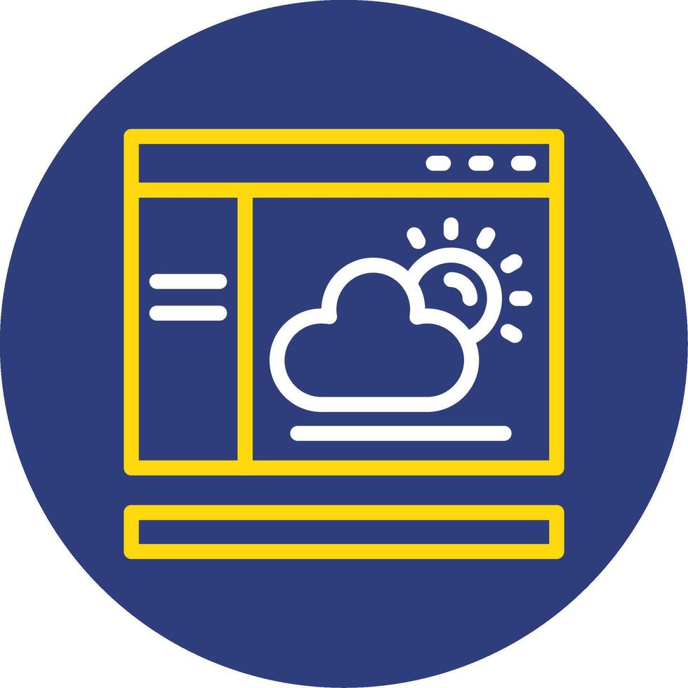 väder dubbel linje cirkel ikon vektor