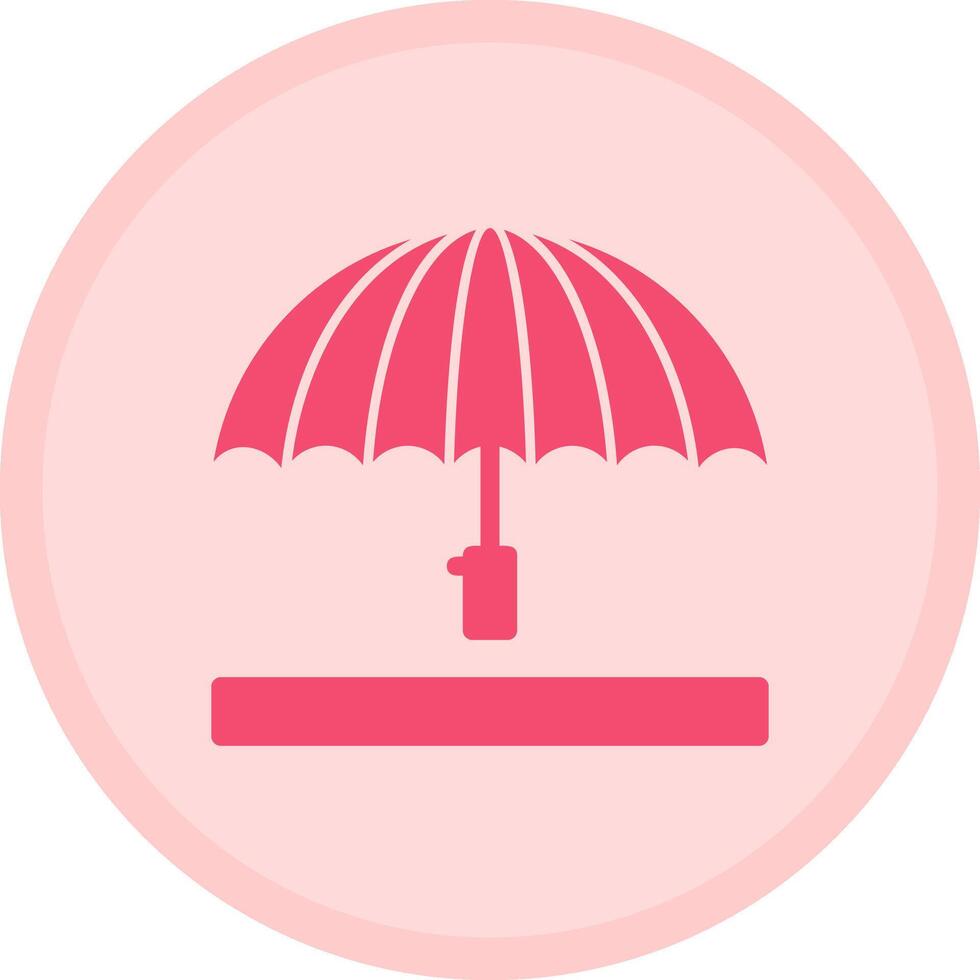 Regenschirm Mehrfarbig Kreis Symbol vektor
