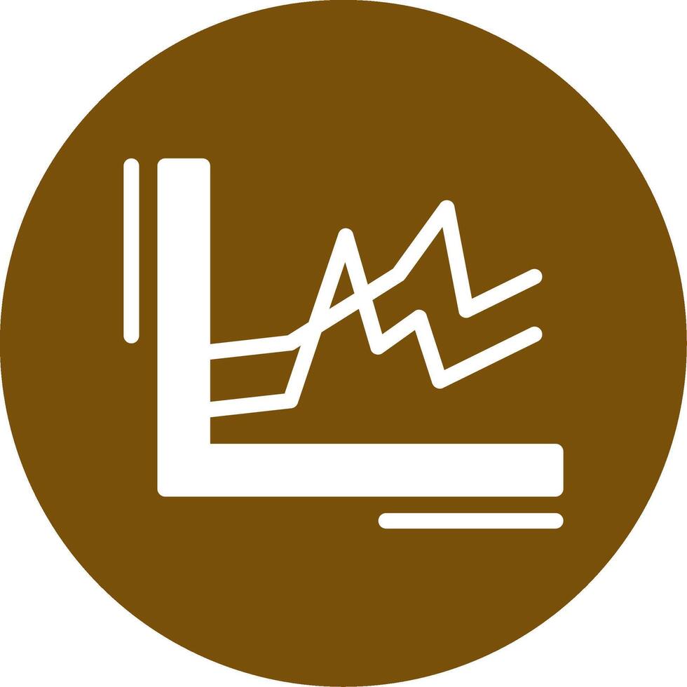 Linie Diagramm Glyphe Kreis Symbol vektor