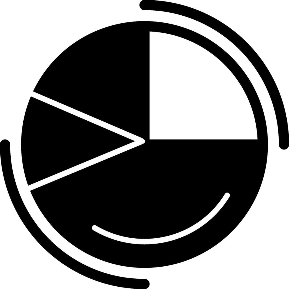 Kreisdiagramm-Glyphensymbol vektor